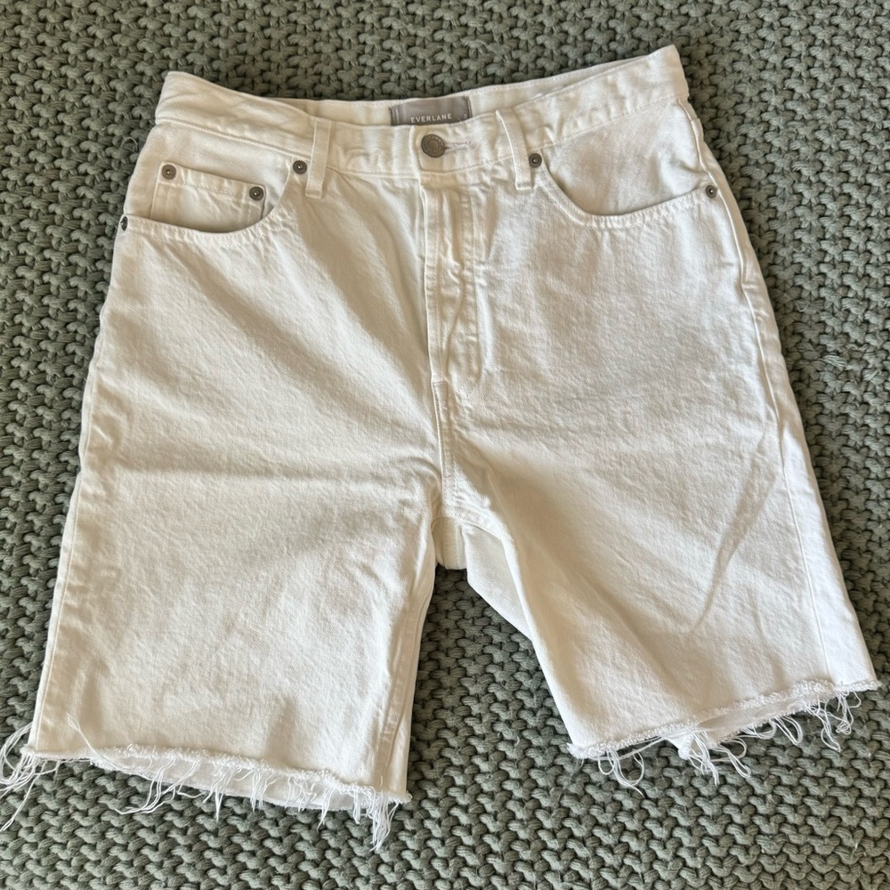 Everlane The Cheeky Long Short in White